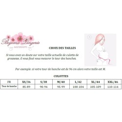 Culotte de maternité Camille – Motif fleuri bleu et douceur naturelle