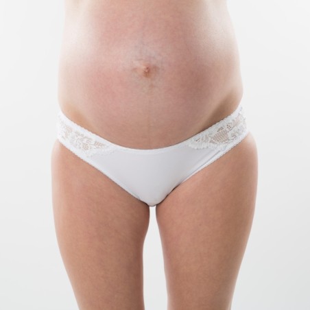 Culotte de maternité Princesse – Dentelle blanche et confort raffiné